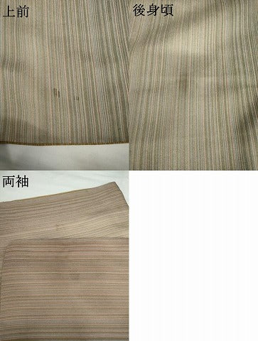 平和屋着物●上質な小紋　霞縞　正絹　逸品　AABG3634cs
