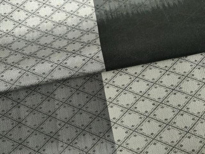 平和屋着物●お召　変わり市松　正絹　逸品　AABG3635cs