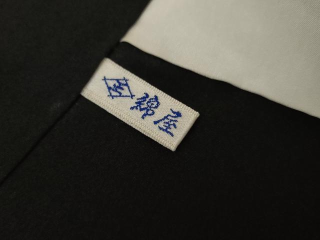 平和屋着物●お召　変わり市松　正絹　逸品　AABG3635cs