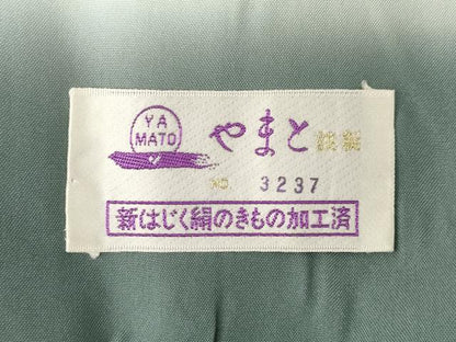 平和屋着物●お召　塩沢絣　舞蝶文　やまと誂製　正絹　逸品　AABG3642ck