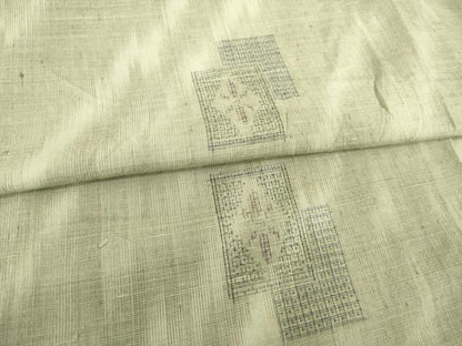 平和屋着物●結城紬　奥順　はたおり娘　100亀甲　飛び亀甲柄　色紙重ね花文　やまと誂製　正絹　逸品　AABG3644ck