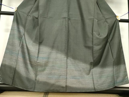 平和屋着物●本場大島紬　染大島　訪問着　霞文　暈し染め　正絹　逸品　未使用　AABG3653ck