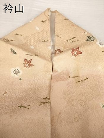 平和屋着物●訪問着　梅　楓　松葉　暈し染め　正絹　逸品　AABG3663ck