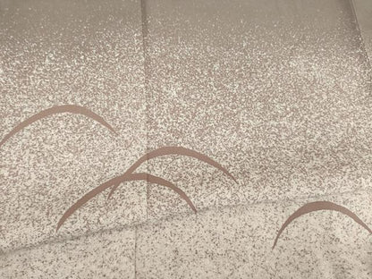 平和屋着物●訪問着　芝文　たたき染め　正絹　逸品　AABG3668ck