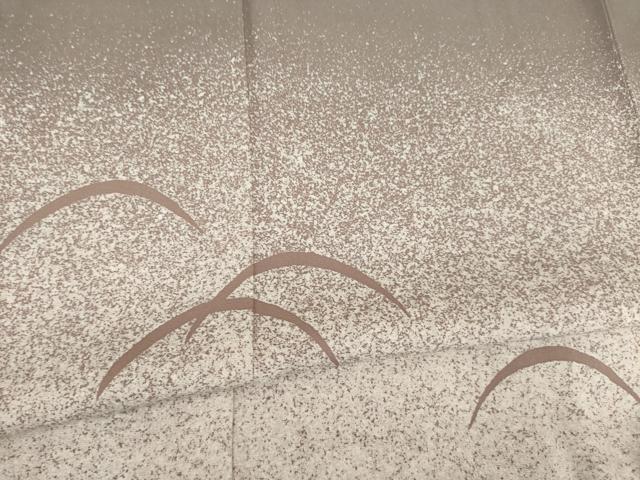 平和屋着物●訪問着　芝文　たたき染め　正絹　逸品　AABG3668ck