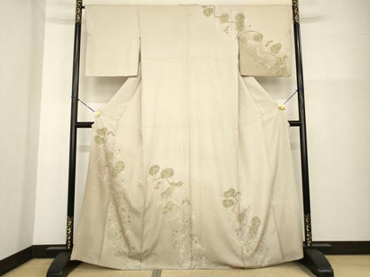 平和屋着物●訪問着　ほおずき　暈し染め　金彩　正絹　逸品　AABG3678ck