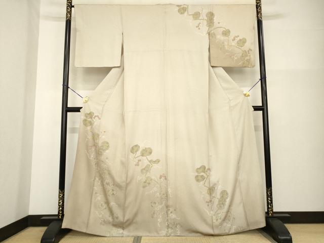 平和屋着物●訪問着　ほおずき　暈し染め　金彩　正絹　逸品　AABG3678ck