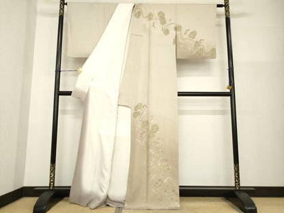 平和屋着物●訪問着　ほおずき　暈し染め　金彩　正絹　逸品　AABG3678ck
