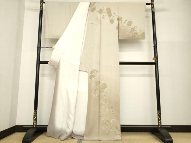 平和屋着物●訪問着　ほおずき　暈し染め　金彩　正絹　逸品　AABG3678ck