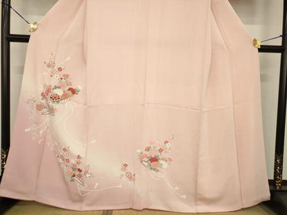 平和屋着物●訪問着　舞花文　正絹　逸品　AABG3695ck