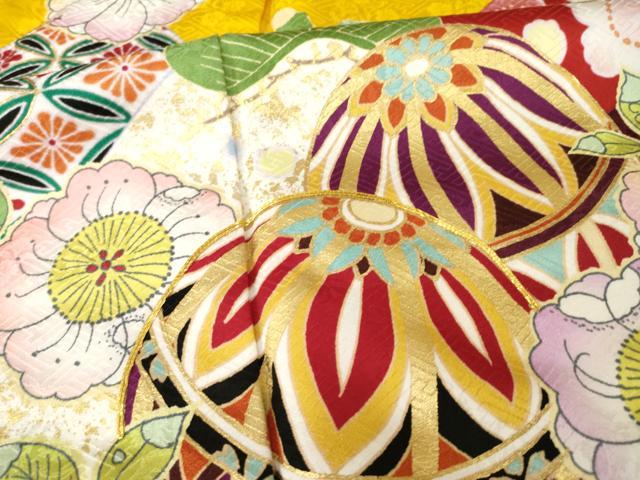 平和屋着物●豪華振袖　辻が花　駒刺繍　花毬文　正絹　逸品　AABG3699ck