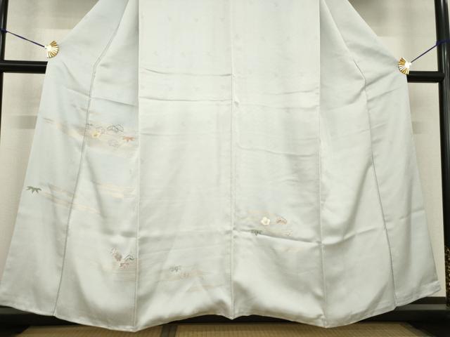 平和屋着物●訪問着　刺繍　松竹梅　金彩　正絹　逸品　AABG3705ck
