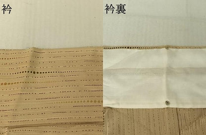 平和屋着物▽上質な小紋　単衣　縞　正絹　逸品　AABG3722jh