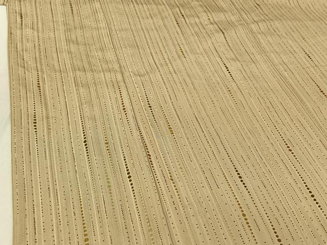 平和屋着物▽上質な小紋　単衣　縞　正絹　逸品　AABG3722jh