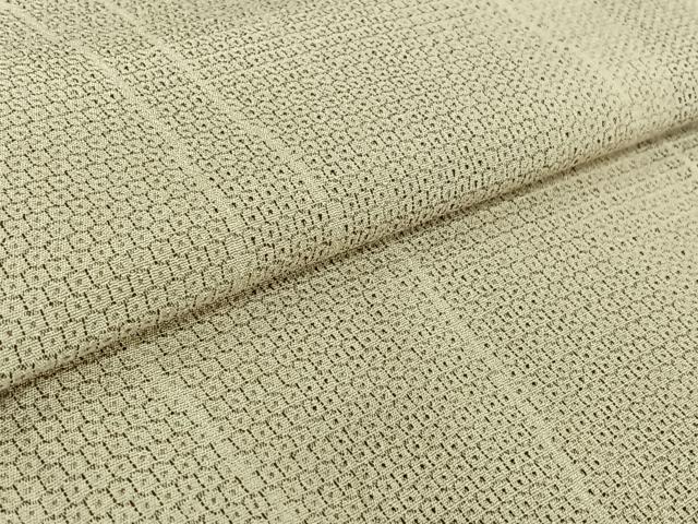 平和屋着物▽本塩沢 単衣 110亀甲 塩沢亀甲絣 反端付き 正絹 逸品 AABG3726jh