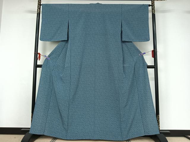 平和屋着物▽江戸小紋 単衣 瓢箪花文 正絹 逸品 AABG3730jh
