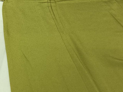 平和屋着物▽本草木染作家 瑞寶 色無地 単衣 青丹色 正絹 逸品 AABG3732jh