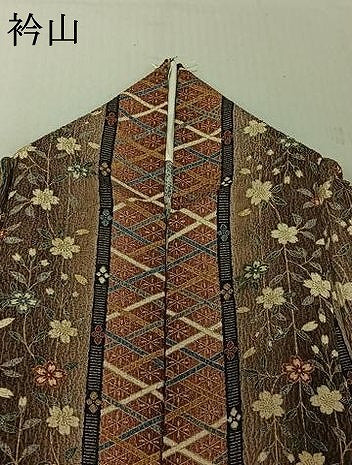 平和屋着物▽上質な小紋 単衣 花間道 金彩 正絹 逸品 AABG3733jh