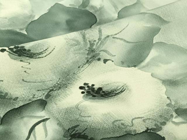 平和屋着物▽訪問着 単衣 手描き 草花文 暈し染め 正絹 逸品 AABG3738jh