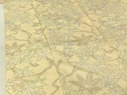 平和屋着物▽本場大島紬 単衣 枝葉文 正絹 逸品 AABG3751jh