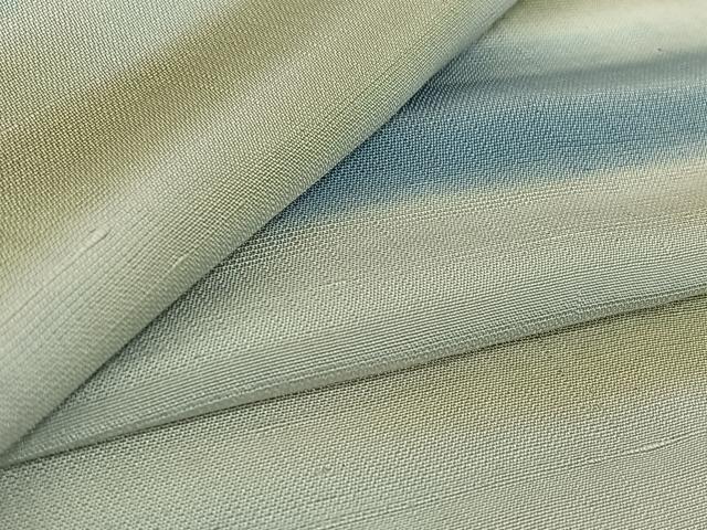 平和屋着物▽上質な紬 単衣 霞文 暈し染め 正絹 逸品 AABG3753jh