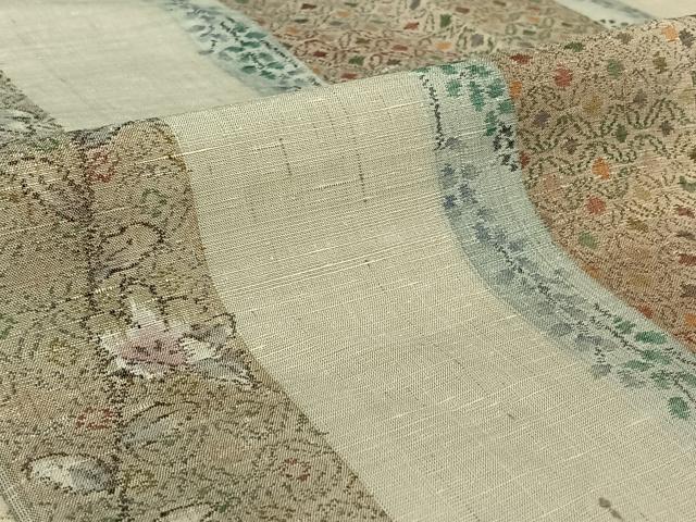 平和屋着物▽上質な紬 単衣 花間道 正絹 逸品 AABG3754jh