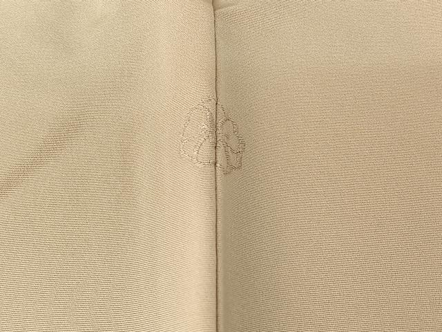 平和屋着物▽無地絵羽訪問着 単衣 箔散らし地紋 亜麻色 正絹 逸品 AABG3762jh