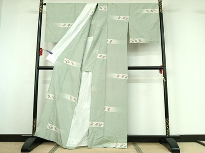 平和屋着物▽上質な紬　単衣　成り物　正絹　逸品　AABG3773jh