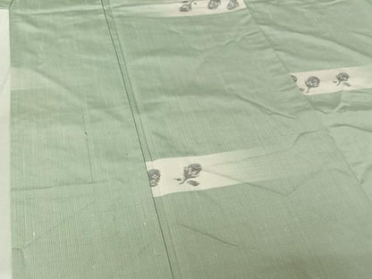 平和屋着物▽上質な紬　単衣　成り物　正絹　逸品　AABG3773jh