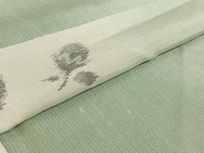 平和屋着物▽上質な紬　単衣　成り物　正絹　逸品　AABG3773jh