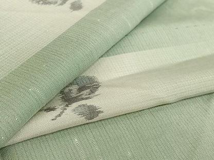 平和屋着物▽上質な紬　単衣　成り物　正絹　逸品　AABG3773jh