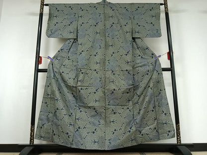 平和屋着物▽本場大島紬 単衣 7マルキ 花尽くし 正絹 逸品 AABG3778jh