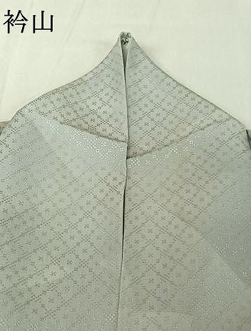 平和屋着物▽上質な小紋 単衣 花織 切嵌文 正絹 逸品 AABG3781jh
