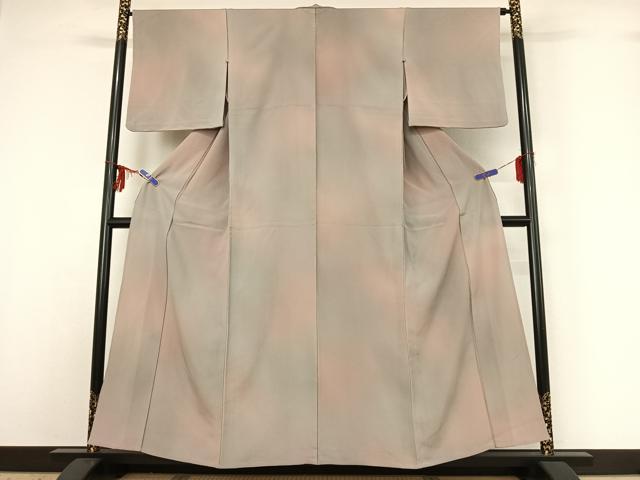 平和屋着物▽上質な小紋 単衣 霞文 暈し染め 正絹 逸品 AABG3792jh