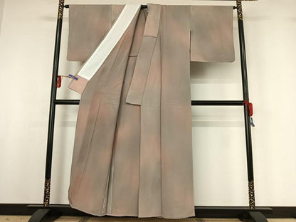 平和屋着物▽上質な小紋 単衣 霞文 暈し染め 正絹 逸品 AABG3792jh