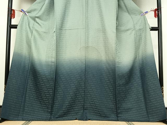 平和屋着物▽訪問着 単衣 霞文 暈し染め 金通し地 正絹 逸品 AABG3800jh