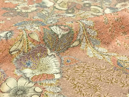 平和屋着物▽上質な小紋　単衣　辻が花　金彩　正絹　逸品　AABG3805jh