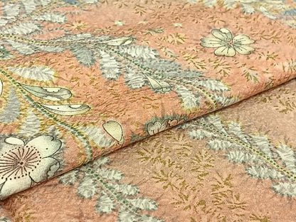 平和屋着物▽上質な小紋　単衣　辻が花　金彩　正絹　逸品　AABG3805jh