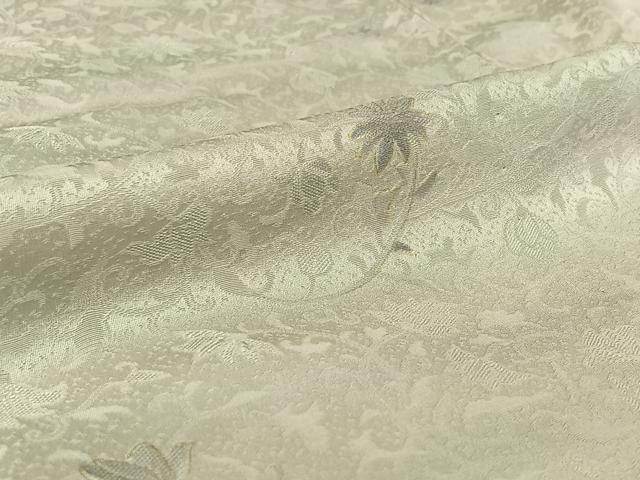 平和屋着物▽上質な小紋 単衣 草花文 暈し染め 金彩 正絹 逸品 AABG3819jh