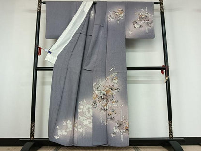 平和屋着物▽訪問着 単衣 花籬文 暈し染め 金彩 正絹 逸品 AABG3825jh