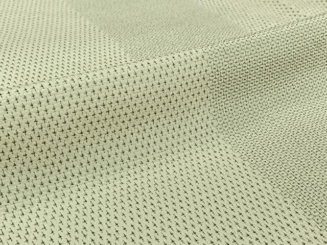 平和屋着物▽本塩沢 単衣 110亀甲 蚊絣 正絹 逸品 AABG3833jh