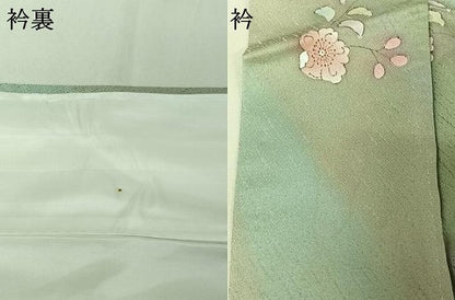 平和屋着物▽上質な小紋 単衣 辻が花 暈し染め 正絹 逸品 AABG3837jh