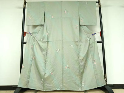 平和屋着物▽上質な小紋 単衣 辻が花 暈し染め 正絹 逸品 AABG3837jh