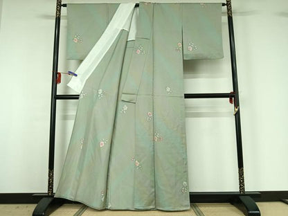 平和屋着物▽上質な小紋 単衣 辻が花 暈し染め 正絹 逸品 AABG3837jh