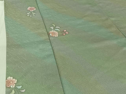 平和屋着物▽上質な小紋 単衣 辻が花 暈し染め 正絹 逸品 AABG3837jh