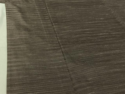 平和屋着物▽男性 紬 単衣 横段文 正絹 逸品 キングサイズ AABG3839jh