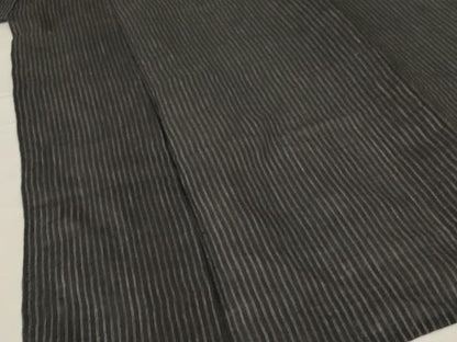 平和屋着物＊夏物 男性 紗紬 縞 正絹 逸品 AABG3843jd