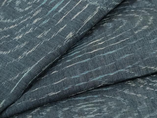 平和屋着物＊夏物 小千谷ちぢみ 流水文 麻 逸品 AABG3844jd