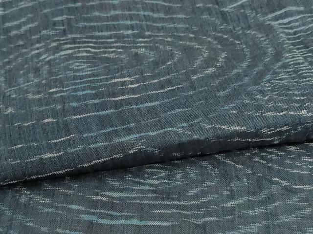 平和屋着物＊夏物 小千谷ちぢみ 流水文 麻 逸品 AABG3844jd