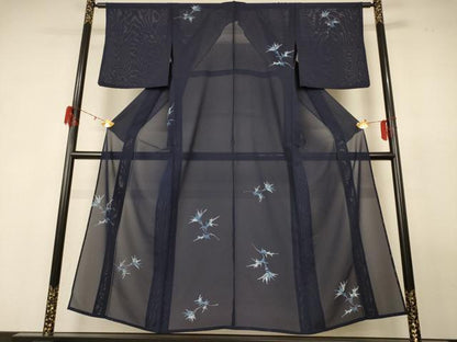 平和屋着物＊夏物　訪問着　絽　枝花文　正絹　逸品　AABG3846jd
